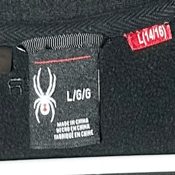 Spyder Youth Core Polar Full Zip Waffle Jacket Gray Sz L(14/16) Ski Snowboard - Picture 3 of 8